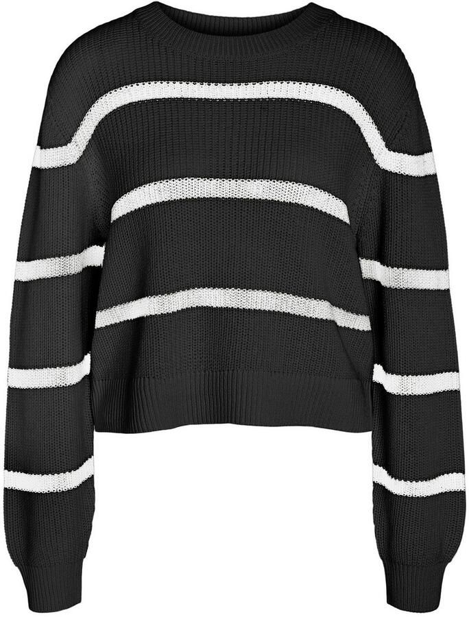 Noisy may Gebreide trui NMMAYSA L S STRIPE O-NECK KNIT NOOS