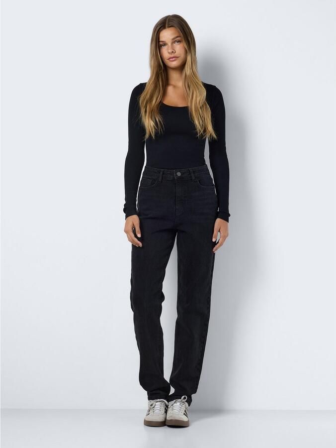 Noisy may High-waist jeans NMDAISY HW MOM FIT JEAN BLACK FWD NOOS - Foto 4