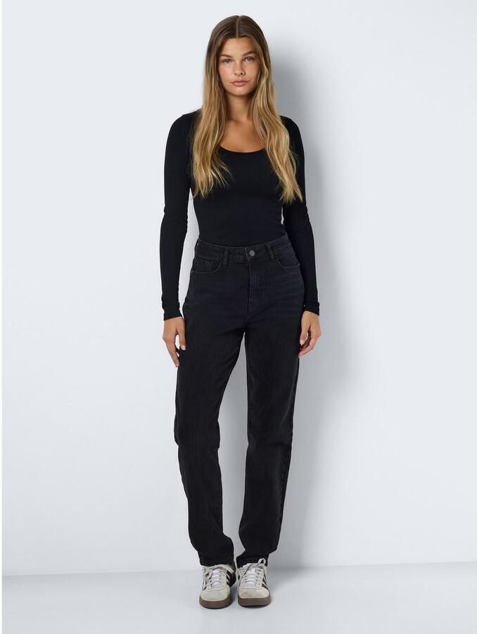 Noisy may High-waist jeans NMDAISY HW MOM FIT JEAN BLACK FWD NOOS - Foto 2