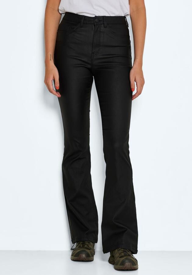 Noisy may Imitatieleren broek NMSALLIE HW FLARE COATED PANTS NOOS - Foto 6