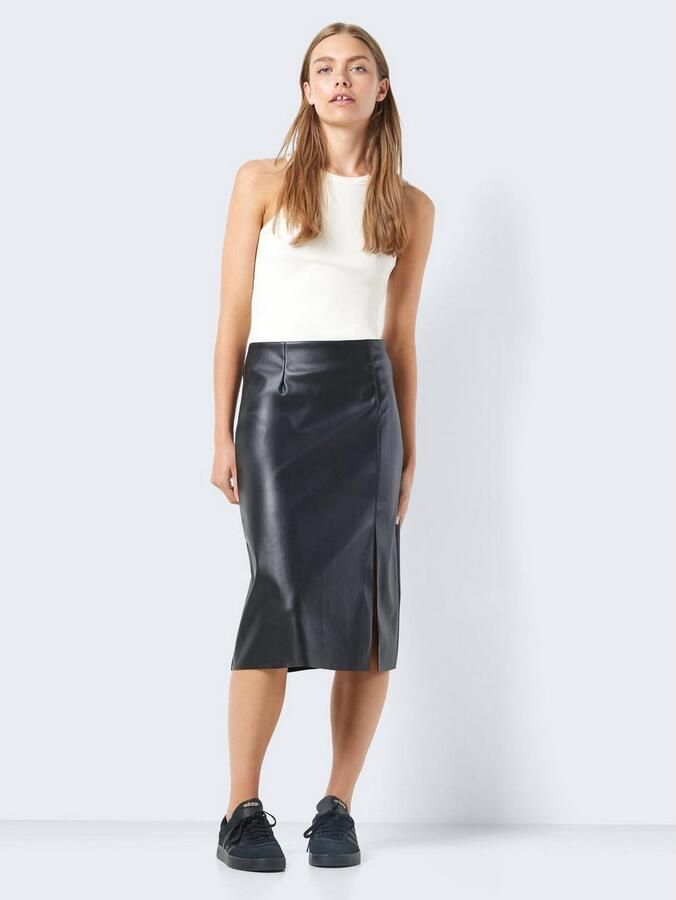 Noisy may Imitatieleren rok NMCLARA HW SLIT MIDI LENGTH SKIRT - Foto 2