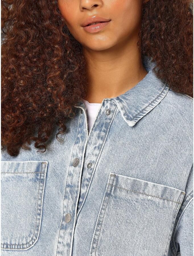 Noisy May Overhemdjack met opgestikte borstzakken model 'ALVA'