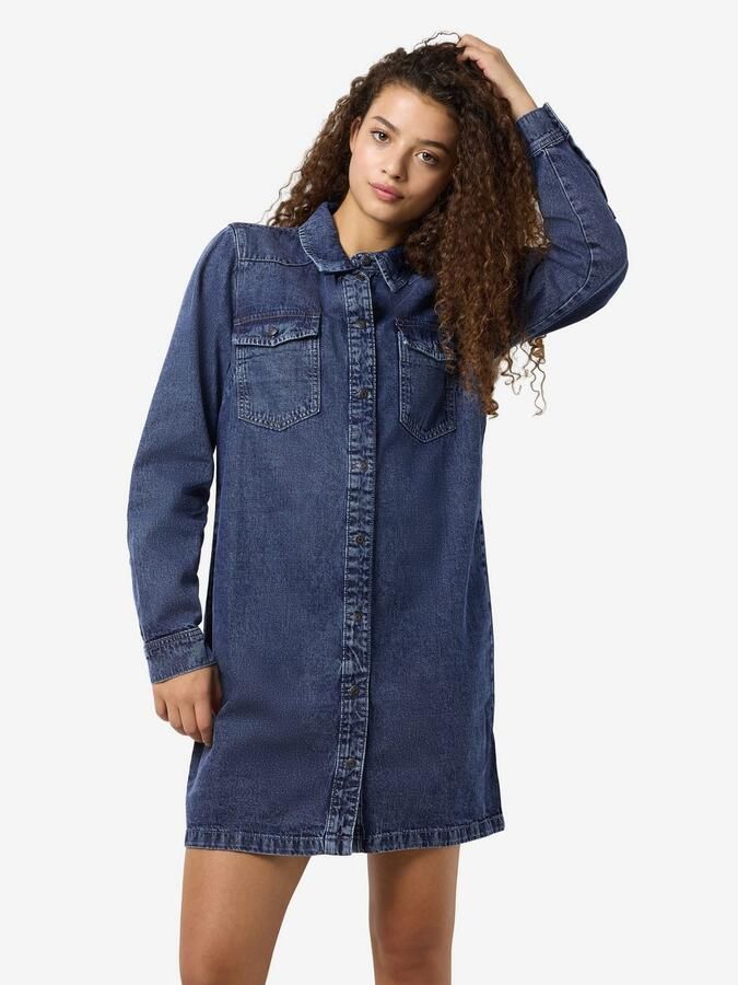 Noisy may Jeans jurk NMNEW SIGNE L S DENIM DRESS VI002MB LX - Foto 5