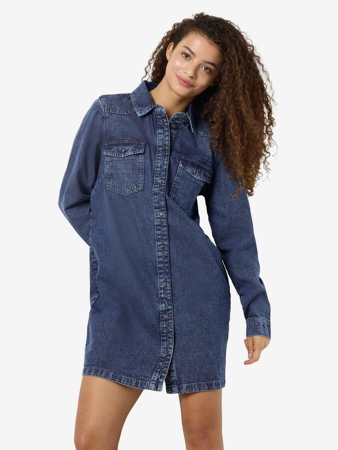 Noisy may Jeans jurk NMNEW SIGNE L S DENIM DRESS VI002MB LX