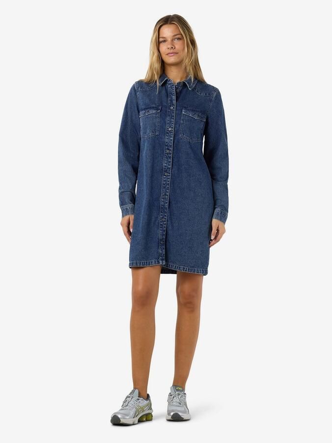 Noisy may Jeans jurk NMNEW SIGNE L S DENIM DRESS VI002MB LX - Foto 2