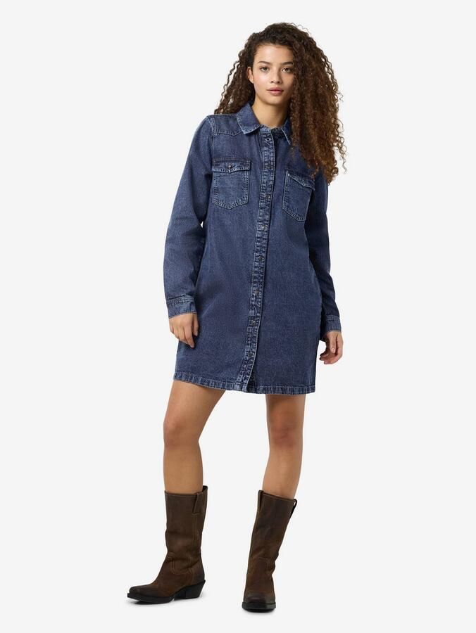 Noisy may Jeans jurk NMNEW SIGNE L S DENIM DRESS VI002MB LX - Foto 3