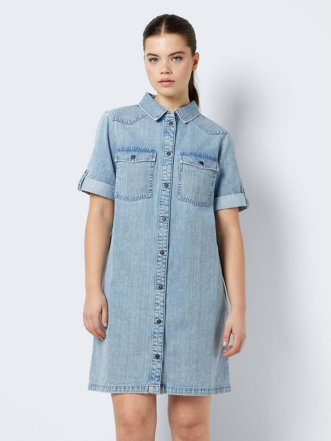 Noisy may Jeans jurk NMNEW SIGNE S S DENIM DRESS VI003LB NOOS - Foto 3