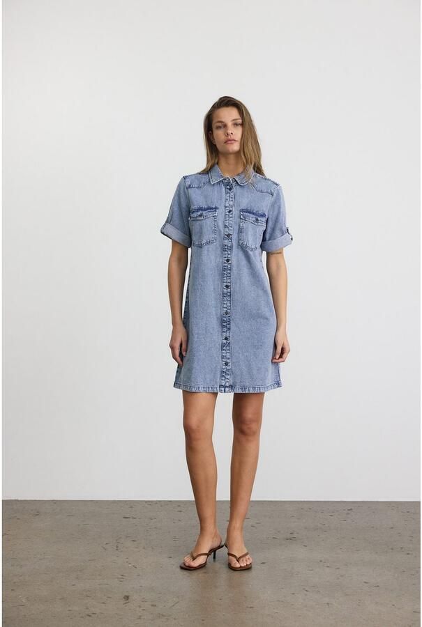 Noisy may Jeans jurk NMNEW SIGNE S S DENIM DRESS VI003LB NOOS - Foto 8