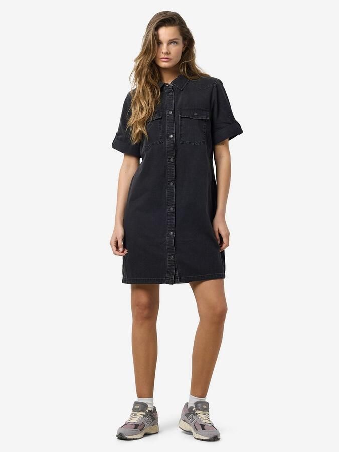 Noisy May Jeansjurk met opgestikte borstzakken met klep model 'NEW SIGNE' - Foto 8