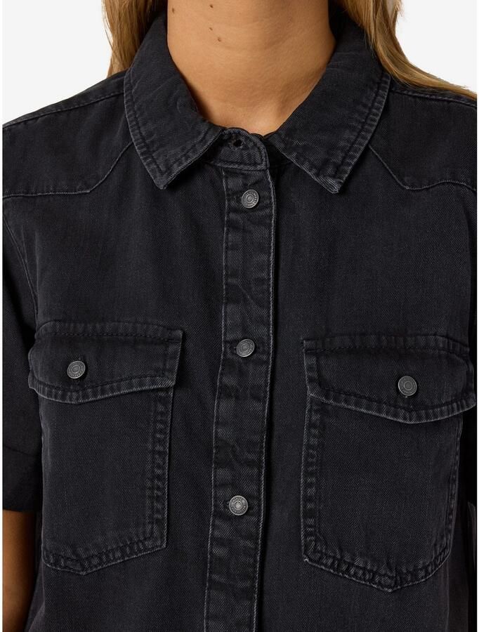 Noisy May Jeansjurk met opgestikte borstzakken met klep model 'NEW SIGNE'