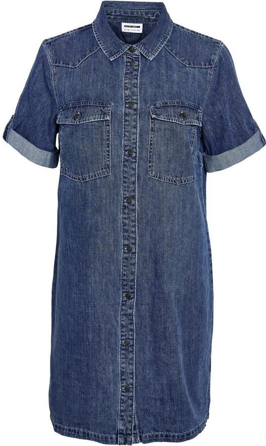 Noisy May Jeansjurk met paspelzakken op de borst model 'NEW SIGNE' - Foto 5