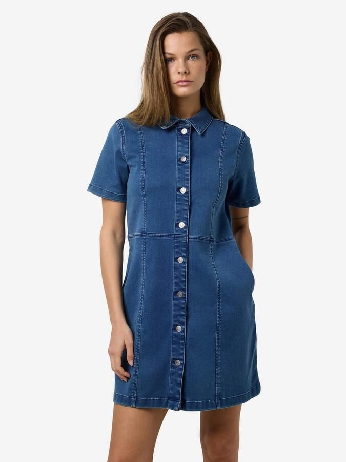 Noisy may Jeans jurk NMNISA S S SLIM DENIM DRESS VI534MB NOOS - Foto 6