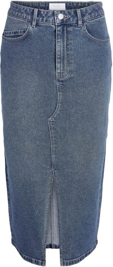 Noisy May Midi-rokken Noos Kath Midi Skirt Medium Blue Denim - Foto 5