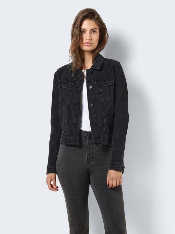 Noisy May Spijkerjack NMDEBRA L S BLACK DENIM JACKET NOOS - Foto 2
