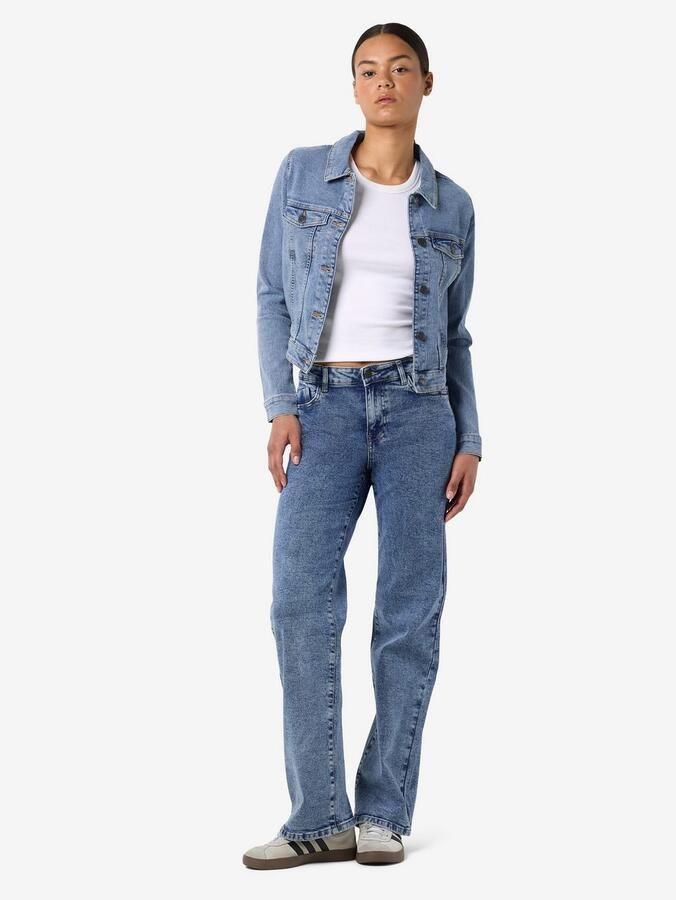 Noisy may Jeansjack NMDEBRA L S DENIM JACKET VI570LB NOOS