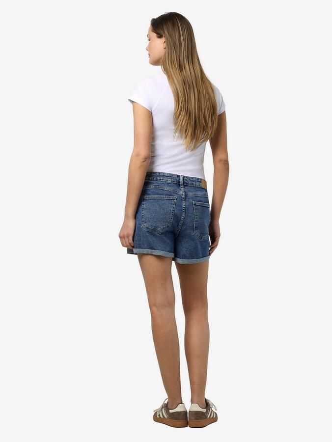 Noisy May Korte jeans in denimblauw met labeldetail model 'MONI' - Foto 7