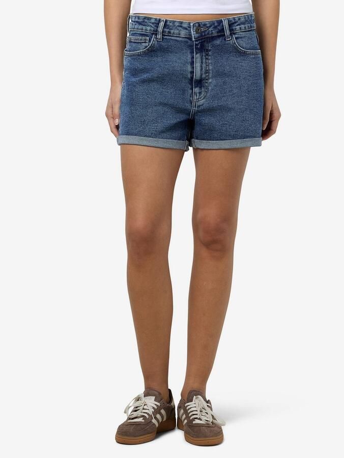 Noisy May Korte jeans in denimblauw met labeldetail model 'MONI' - Foto 8