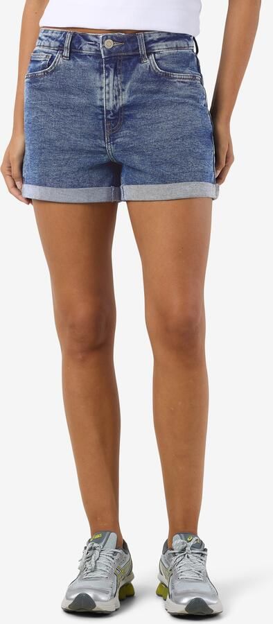 Noisy May Korte jeans in denimblauw met labeldetail model 'MONI' - Foto 12