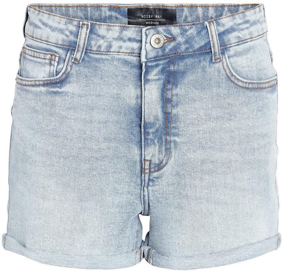 NOISY MAY high waist regular fit denim short NMMONI light blue - Foto 2