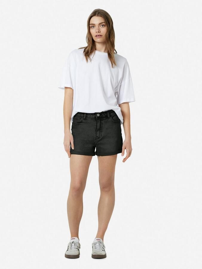 Noisy May Zwarte Denim Shorts | Freewear Zwart Black Dames - Foto 4