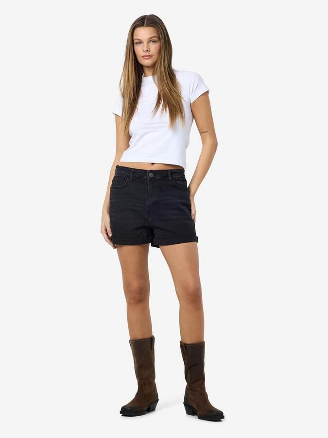 Noisy May Zwarte Denim Shorts | Freewear Zwart Black Dames - Foto 5