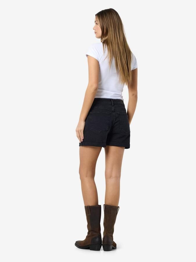 Noisy May Zwarte Denim Shorts | Freewear Zwart Black Dames - Foto 7
