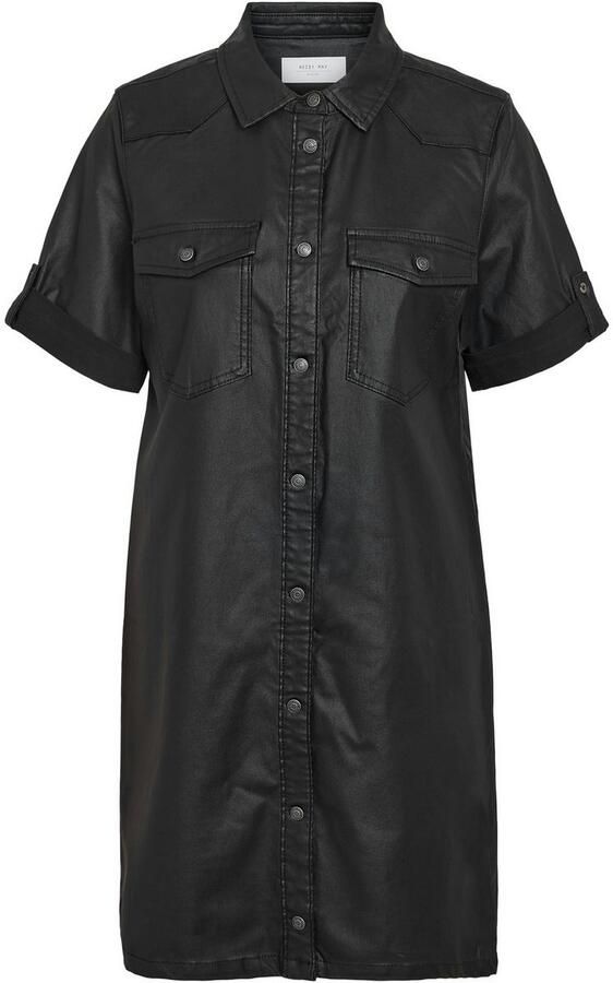 Noisy may Mini-jurk NMNEW SIGNE S S COATED DENIM DRESS NOOS - Foto 5