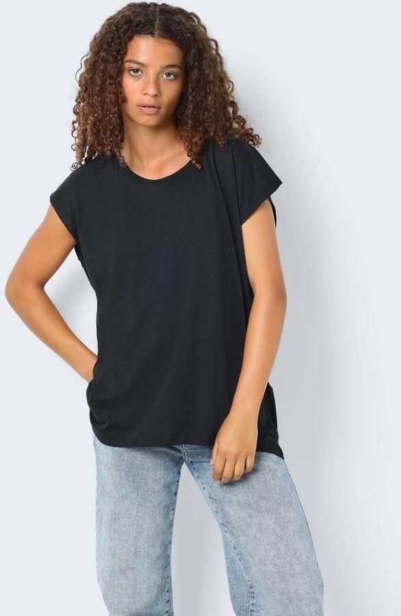 Noisy may Shirt met korte mouwen NMMATHILDE S S LOOSE LONG TOP FWD NOOS - Foto 8