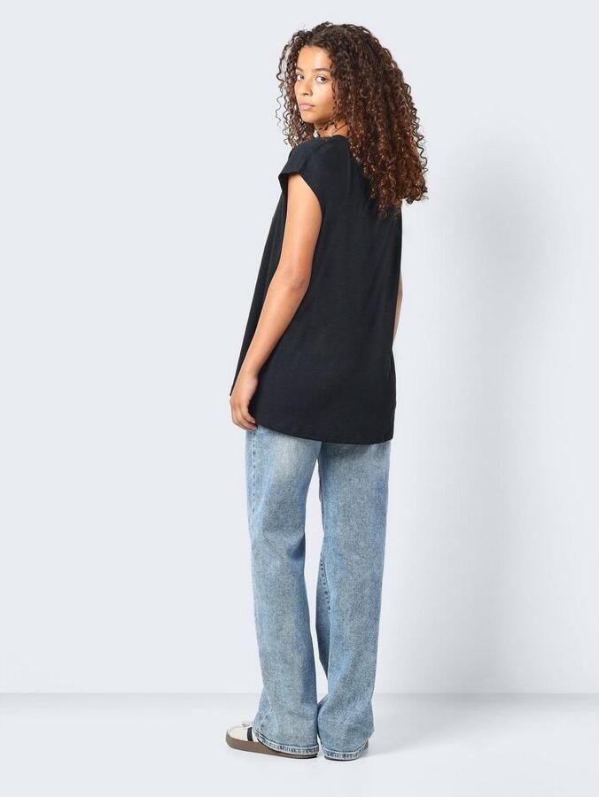 Noisy may Shirt met korte mouwen NMMATHILDE S S LOOSE LONG TOP FWD NOOS - Foto 5