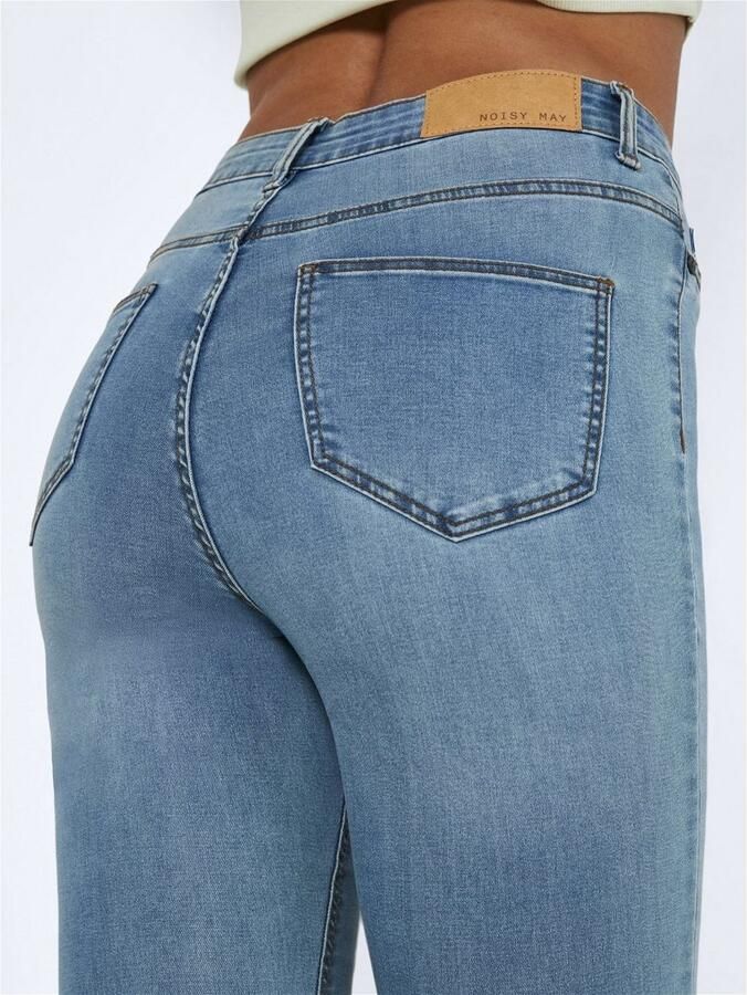 Noisy May Skinny fit jeans met knoop- en ritssluiting model 'CALLIE' - Foto 3