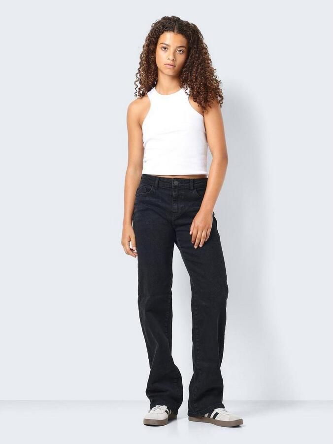 Noisy may Straight jeans NMYOLANDA NW WIDE JEANS BLACK NOOS - Foto 4