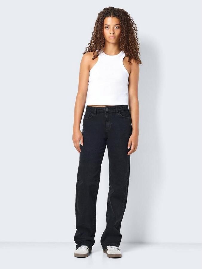 Noisy may Straight jeans NMYOLANDA NW WIDE JEANS BLACK NOOS - Foto 5