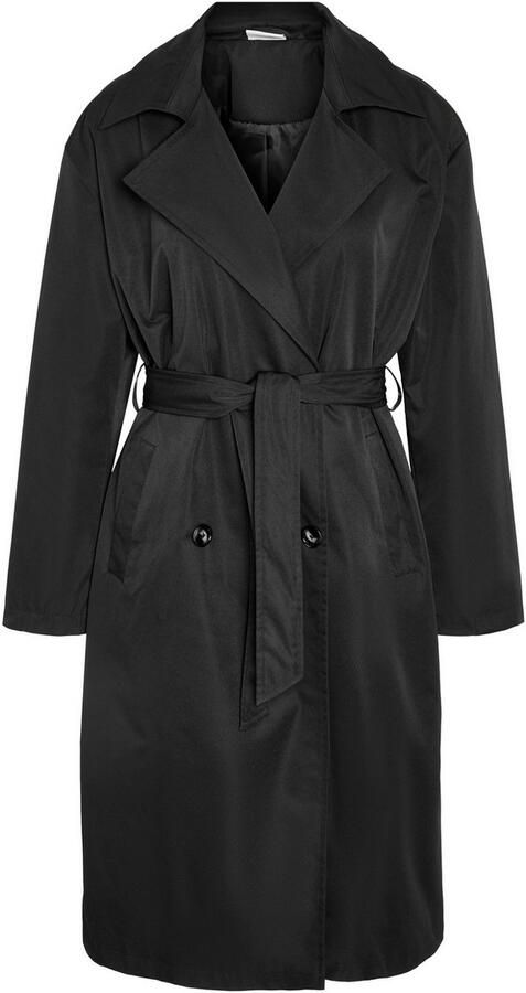 NOISY MAY trenchcoat jas NMMANYA met ceintuur zwart - Foto 4