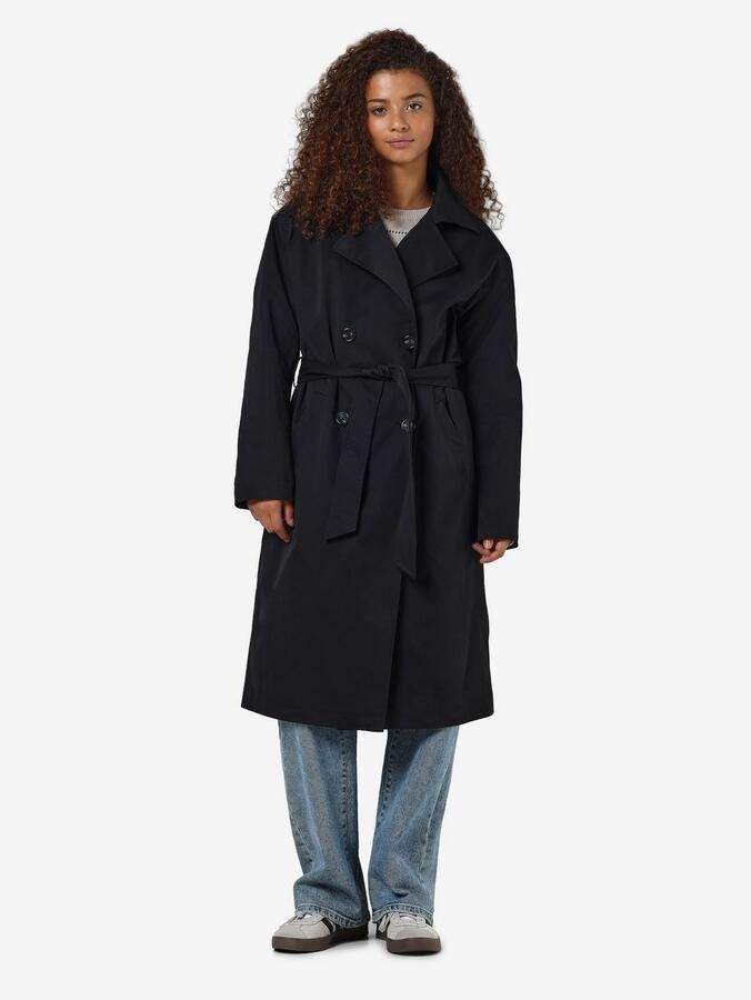 NOISY MAY trenchcoat jas NMMANYA met ceintuur zwart - Foto 2