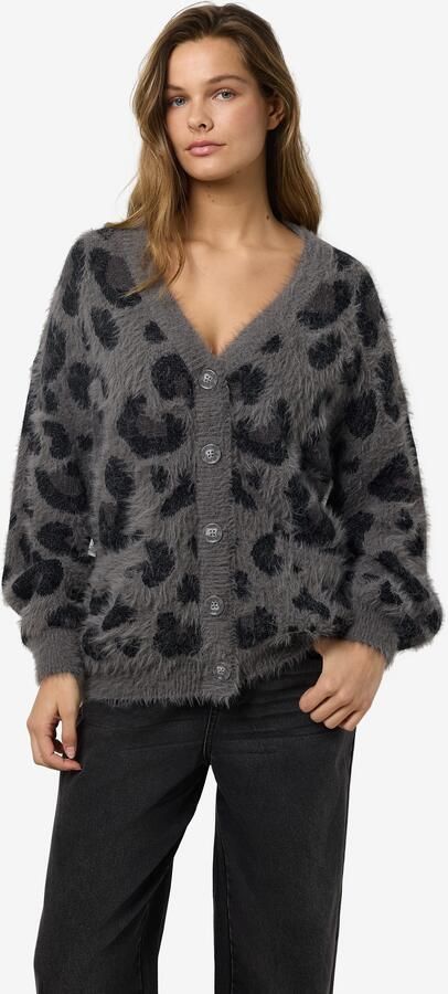 Noisy May Gebreid jack met imitatiebont model 'FLYNN' - Foto 6