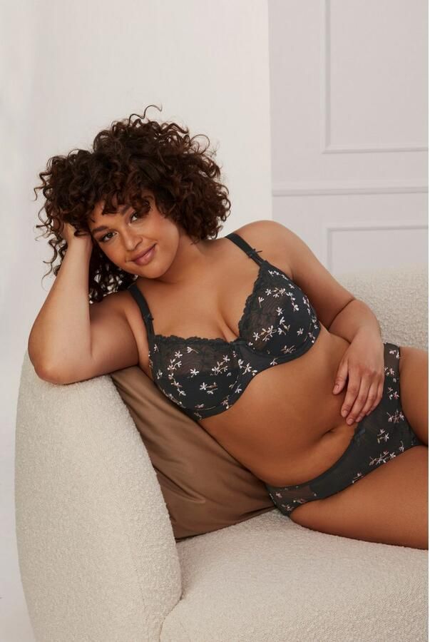 Nuance Beugel-bh met fijn geborduurd kant en subtiele transparantie in de bovencup - Foto 4