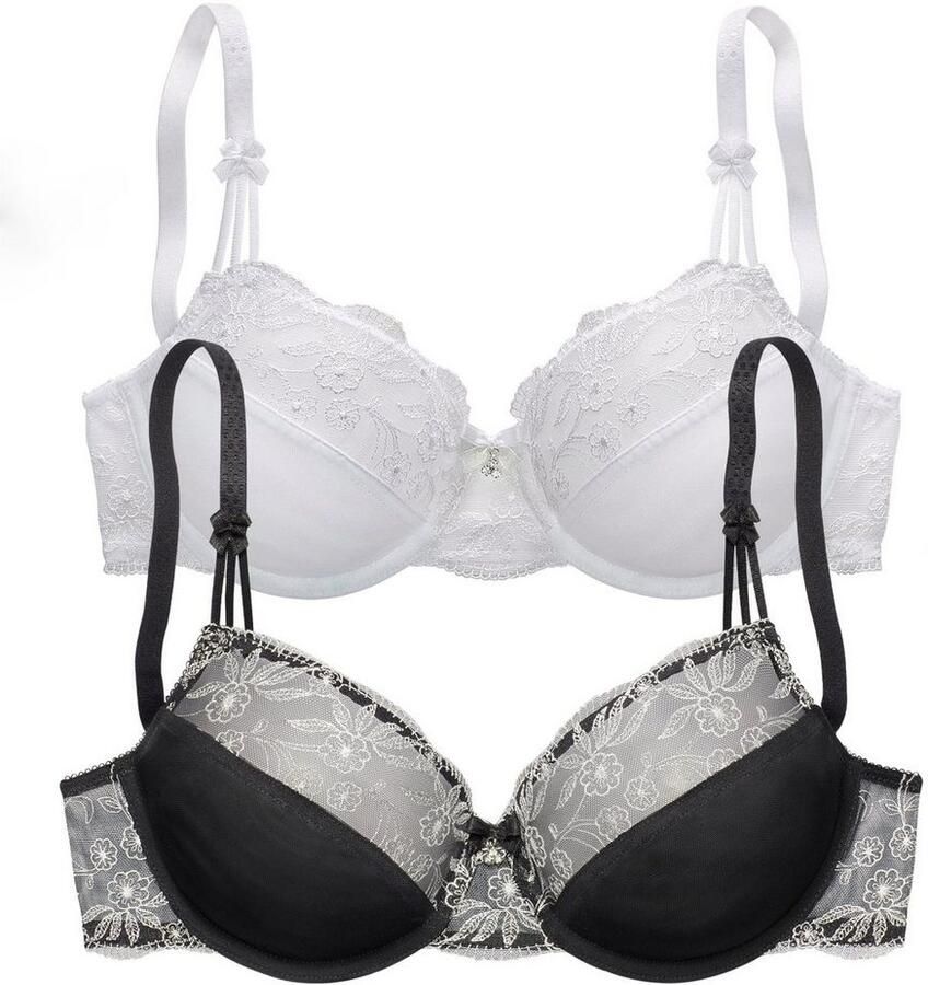 Nuance Beugel-bh met mooie borduurkant dessous (Set van 2) - Foto 8