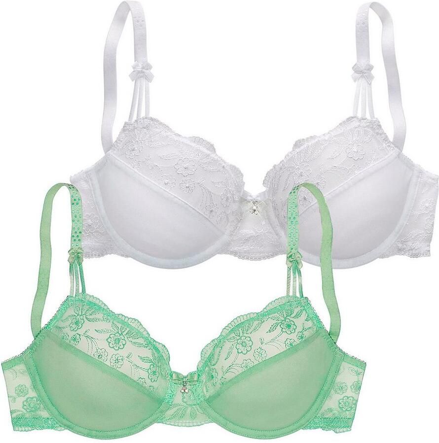 Nuance Beugel-bh met mooie borduurkant dessous (Set van 2) - Foto 5