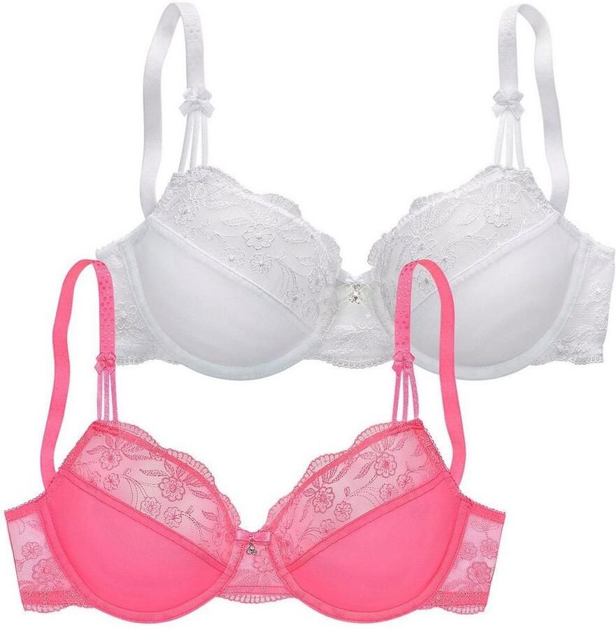 Nuance Beugel-bh met mooie borduurkant dessous (Set van 2) - Foto 5