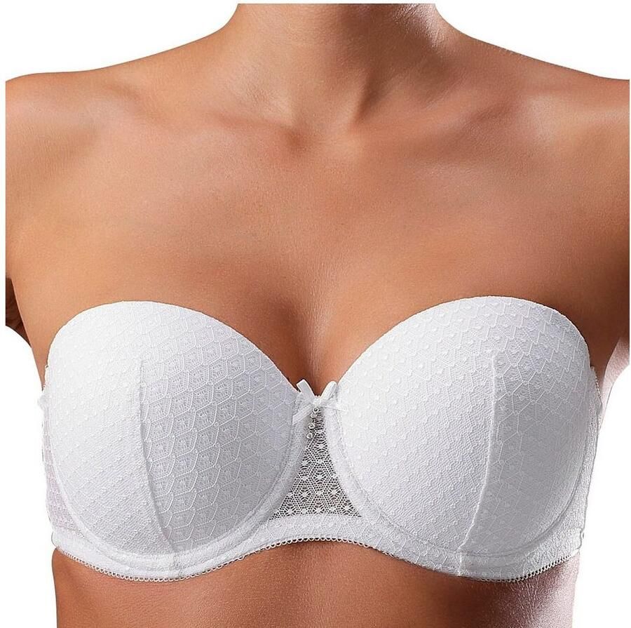 Nuance Bh met steuncups met beugel van kant met afneembare transparante bandjes ondergoed