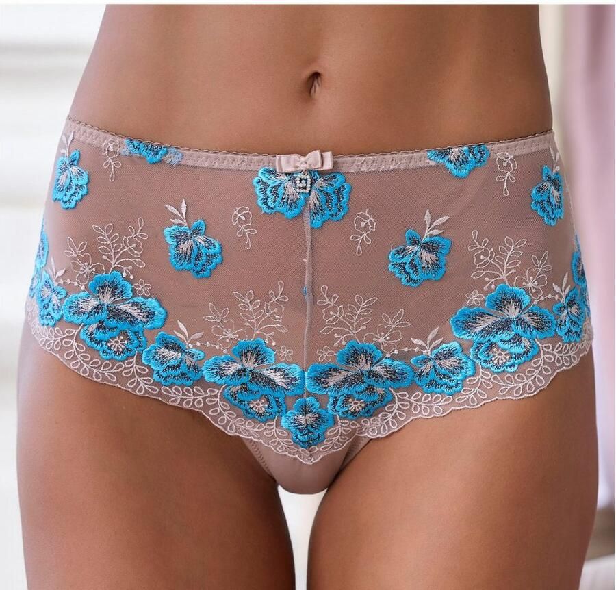 Nuance Hipster met edele borduurkant in bloemige look