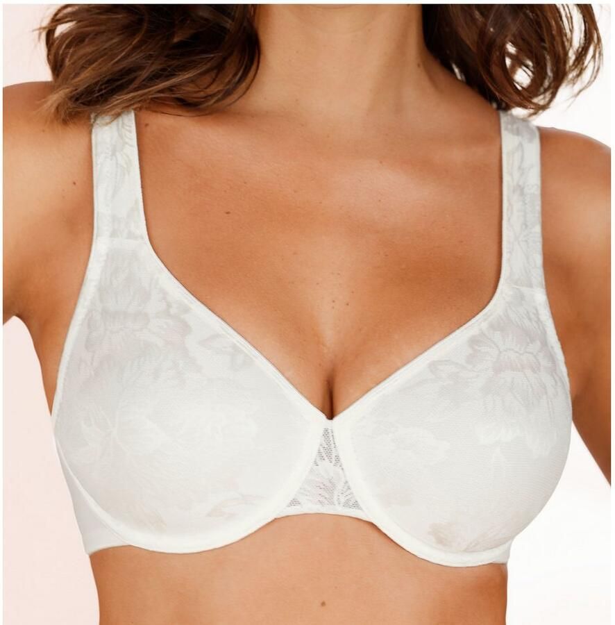 Nuance Minimizer-bh met beugel & brede bandjes van plat glanzend kant