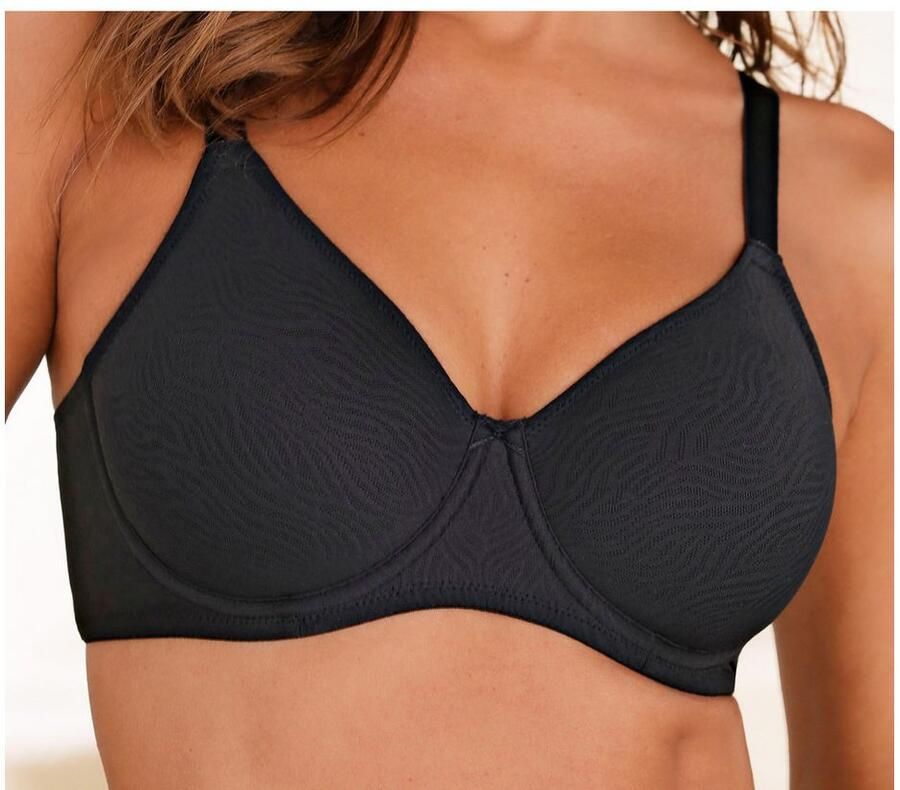 Nuance Minimizer-bh met beugel van gedessineerde jacquard en zachte tricot