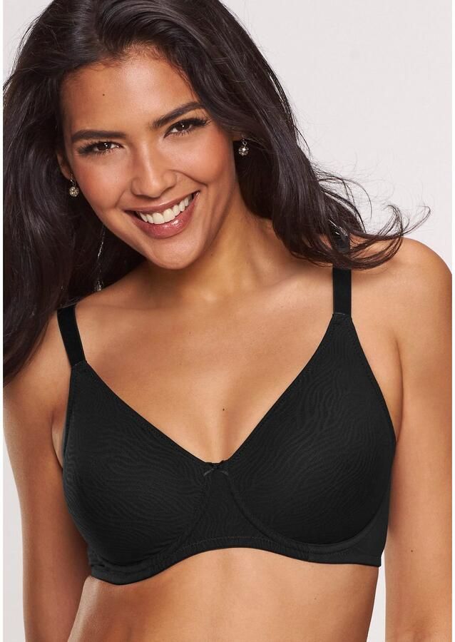 Nuance Minimizer-bh met beugel van gedessineerde jacquard en zachte tricot - Foto 3