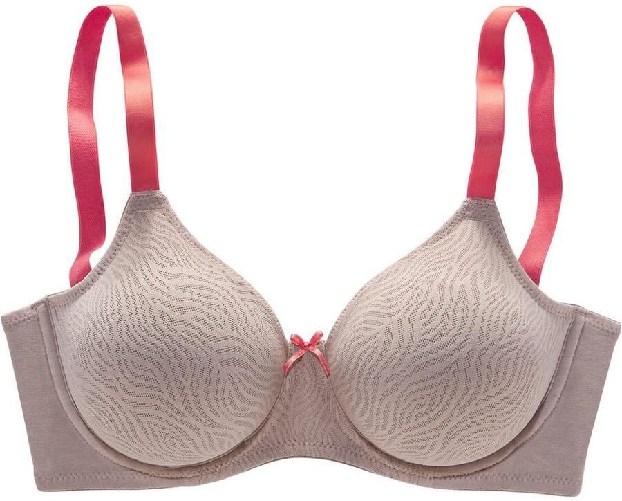 Nuance Minimizer-bh met beugel van gedessineerde jacquard en zachte tricot - Foto 4