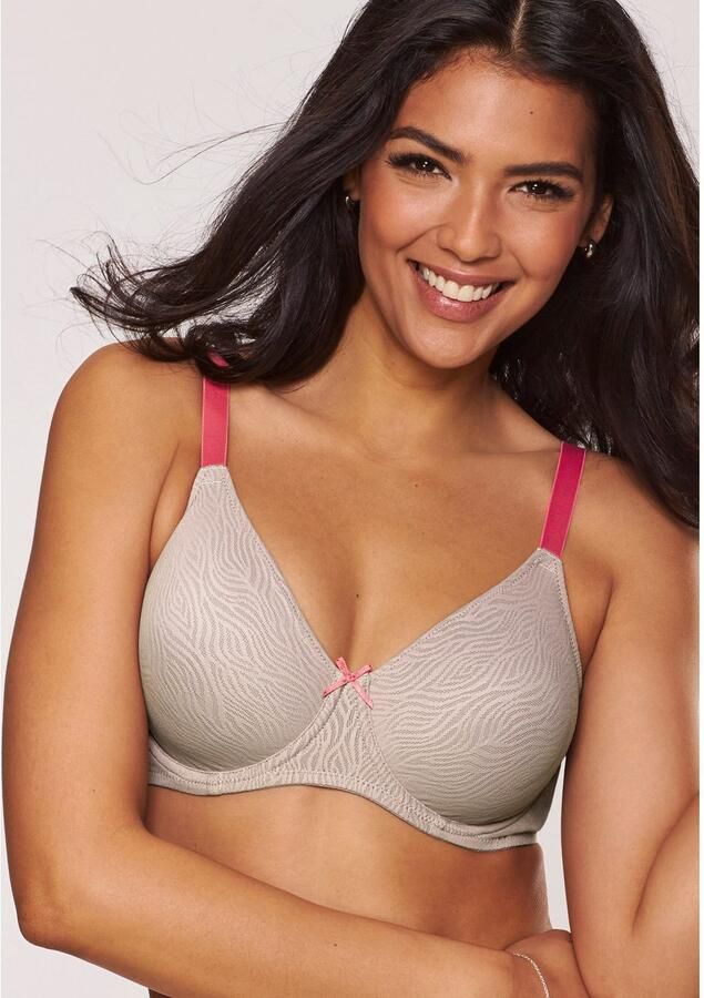 Nuance Minimizer-bh met beugel van gedessineerde jacquard en zachte tricot