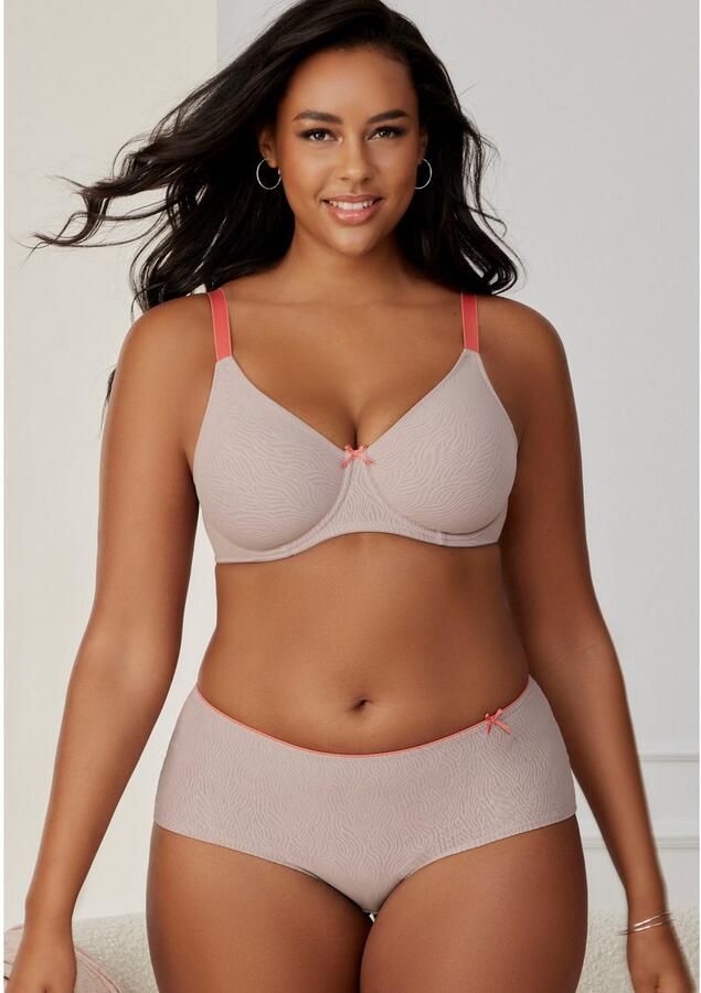 Nuance Minimizer-bh met beugel van gedessineerde jacquard en zachte tricot - Foto 2