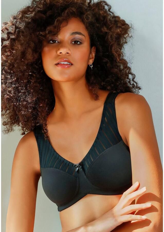 Nuance Soft-bh zonder beugels met chique gestreept stof (Set van 2) - Foto 3