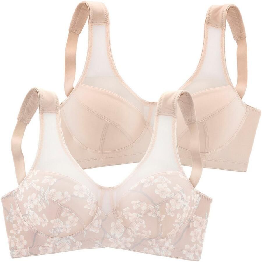 Nuance Steun-bh zonder beugels met mooie net-inzetten (Set van 2) - Foto 5