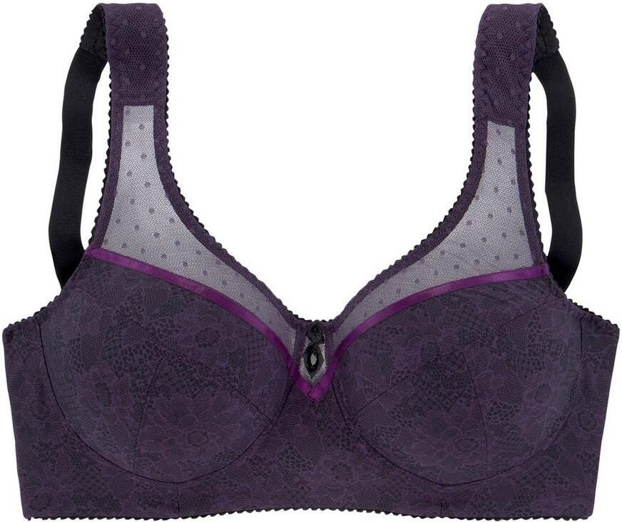 Nuance Steun-bh zonder beugels met transparante netinzetten langs de bovenkant van de cups